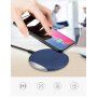 Vezeték nélküli QI töltő csúszásgátló felülettel Apple iPhone - kék / ezüst