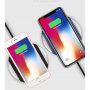 Vezeték nélküli QI töltő csúszásgátló felülettel Apple iPhone - kék / ezüst