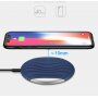 Vezeték nélküli QI töltő csúszásgátló felülettel Apple iPhone - kék / ezüst