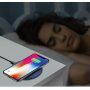 Vezeték nélküli QI töltő csúszásgátló felülettel Apple iPhone - kék / ezüst