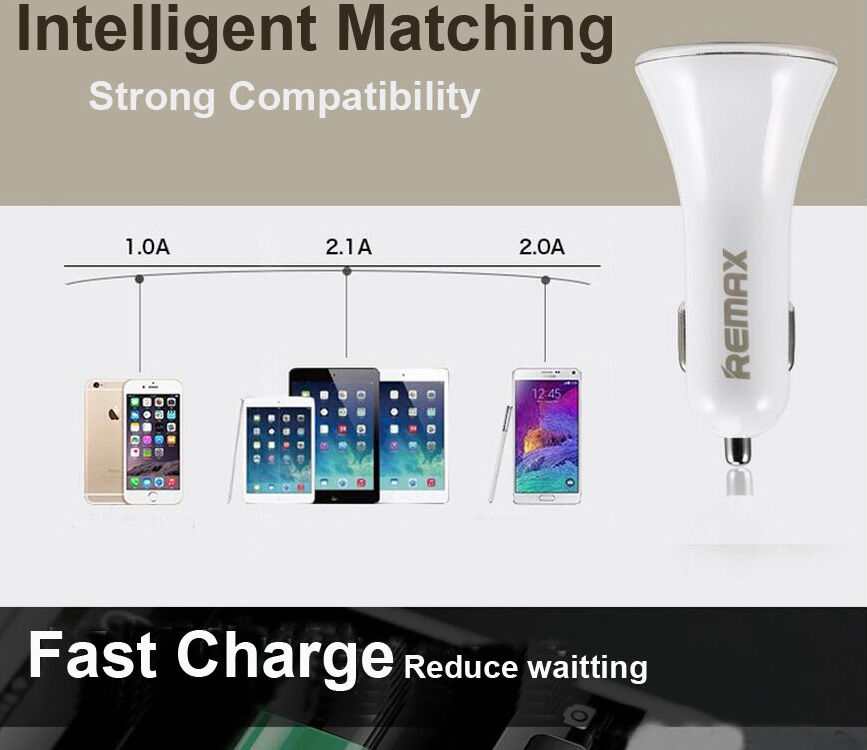 REMAX autótöltő három porttal Apple iPhone / iPad / iPod - fekete