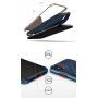 Elegáns tok 3D mintával Apple iPhone XS / iPhone X - borszínű / rózsaszín-arany