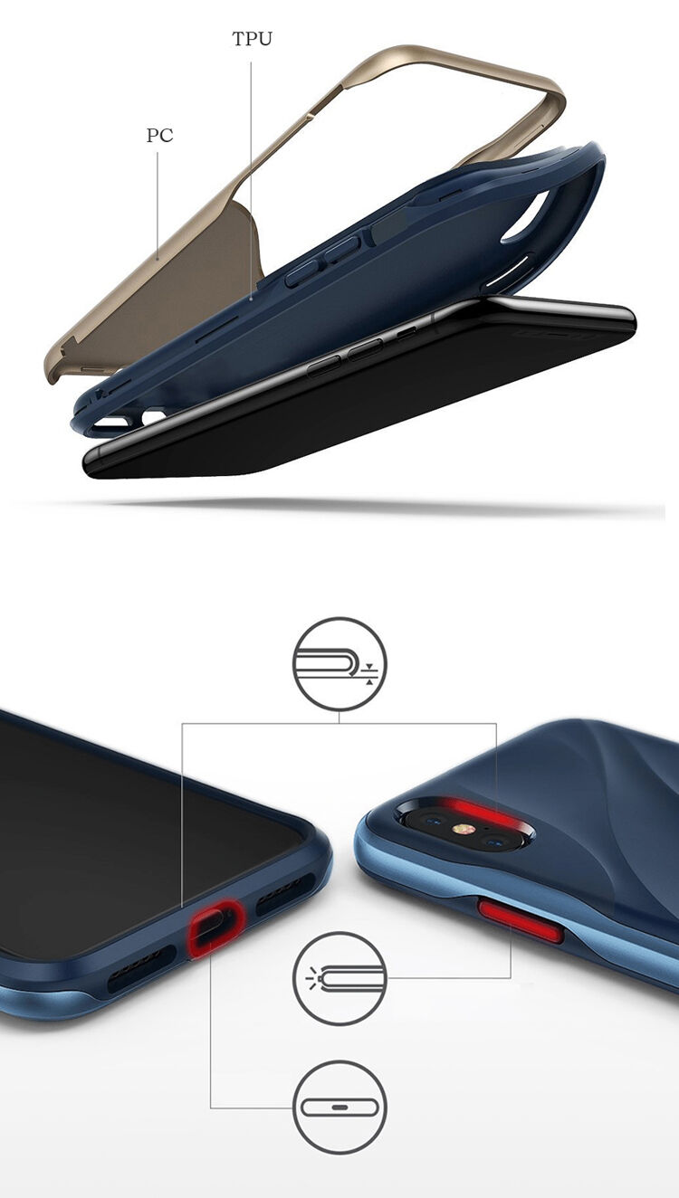 Elegáns tok 3D mintával Apple iPhone XS / iPhone X - borszínű / rózsaszín-arany