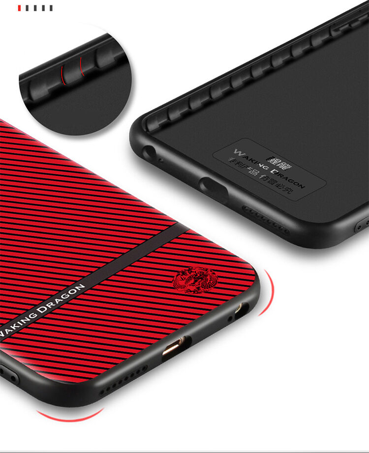 WAKING DRAGON elegáns tok puha műanyagból Apple iPhone 6 / 6S - piros