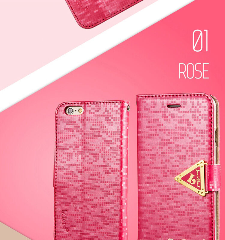 Nyitható tok gyémánt csillogással és mágnesess szíjjal iPhone 6S / 6 készülékhez - matt zölt