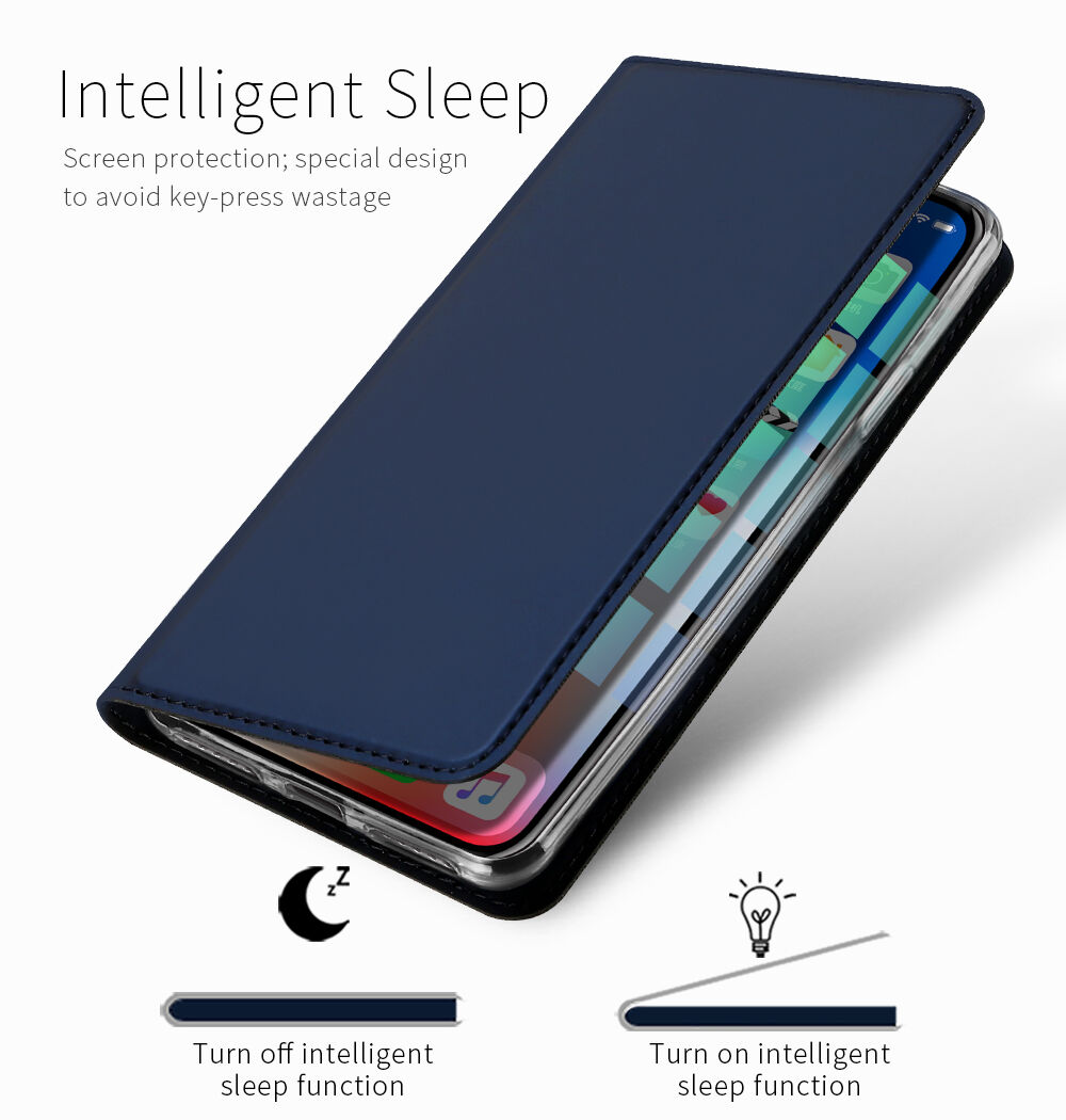 DUX DUCIS tok állvánnyal és okmánytartó rekeszekkel Apple iPhone XS / iPhone X készülékre - arany