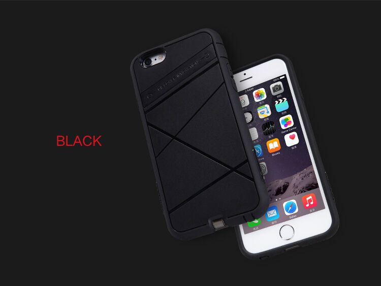 NILLKIN 2az1-ben szuper ellenálló tok Qií vezetéknélküli töltéshez Apple iPhone 6 / 6S - fekete