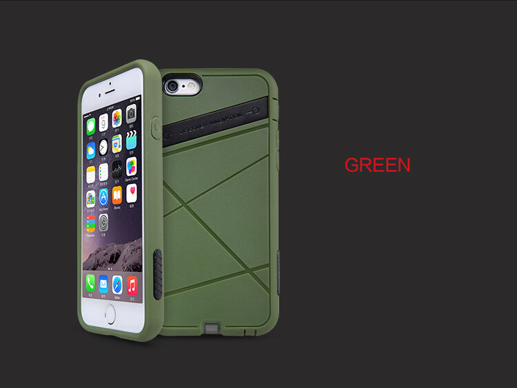 NILLKIN 2az1-ben szuper ellenálló tok Qií vezetéknélküli töltéshez Apple iPhone 6 / 6S - fekete