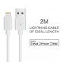 OPSO Szinkronizáló és töltő MFi hiteles lightning kábel - Apple iPhone / iPad / iPod - fehér - 2m