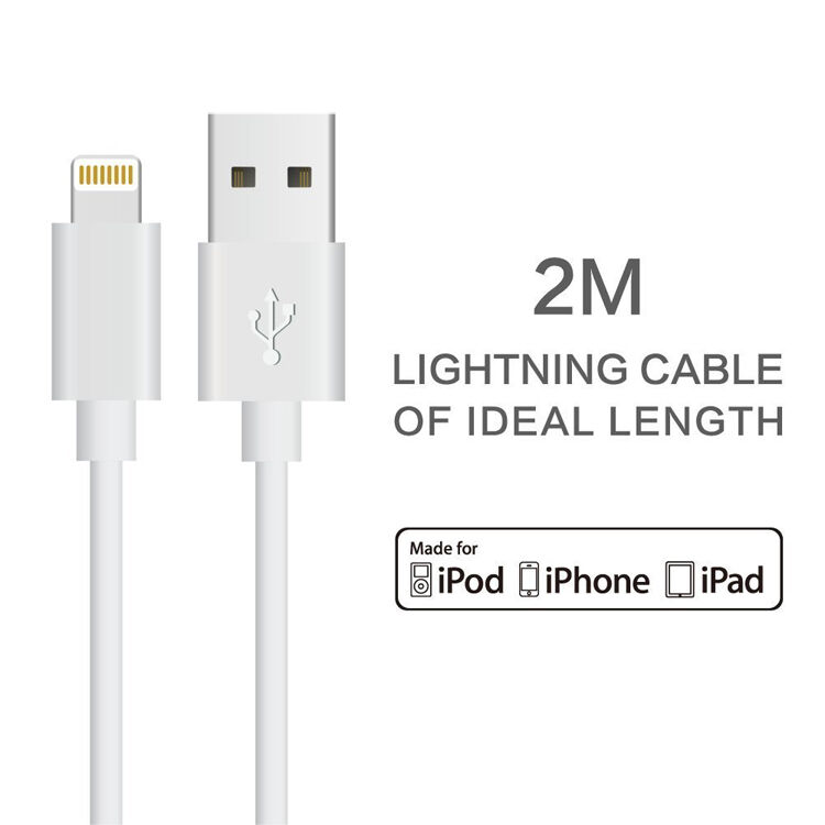 OPSO Szinkronizáló és töltő MFi hiteles lightning kábel - Apple iPhone / iPad / iPod - fehér - 2m