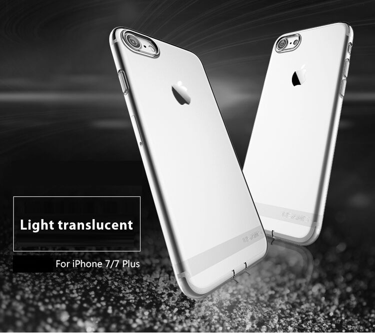 USAMS vékony tok kupakkal lightning konnektor - Apple iPhone SE (2020/2022) / 8 / 7 - átlátszó