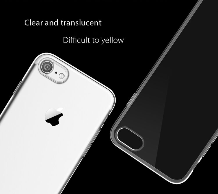 USAMS vékony tok kupakkal lightning konnektor - Apple iPhone SE (2020/2022) / 8 / 7 - átlátszó
