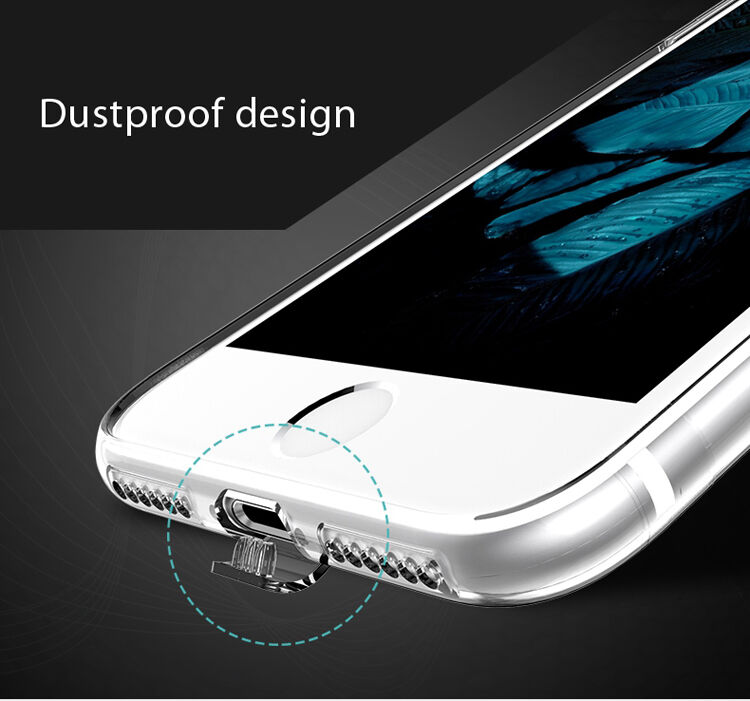 USAMS vékony tok kupakkal lightning konnektor - Apple iPhone SE (2020/2022) / 8 / 7 - átlátszó