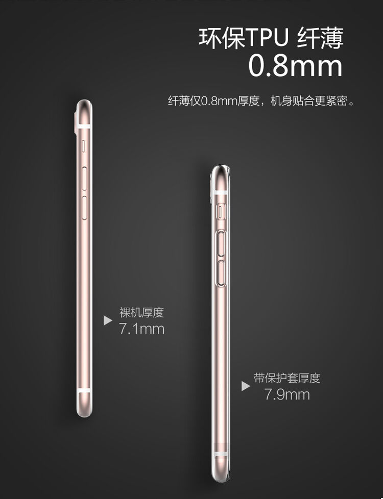 USAMS vékony tok kupakkal lightning konnektor - Apple iPhone SE (2020/2022) / 8 / 7 - átlátszó