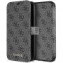 Guess flip cover műbőr borító logóval - iPhone XR - szürke