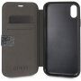 Guess flip cover műbőr borító logóval - iPhone XR - szürke