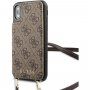 Guess 4G borító vállpánttal iPhone X / XS - barna
