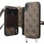 Guess 4G flip cover borító vállpánttal - iPhone XR - barna