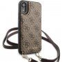 Guess 4G flip cover borító vállpánttal - iPhone XR - barna