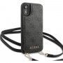 Guess 4G flip cover borító vállpánttal - iPhone XR - szürke