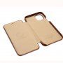 Icarer bőr flip cover borító - iPhone 11 Pro Max - kakaóbarna