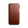 Icarer bőr flip cover borító - iPhone 11 - kakaóbarna