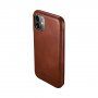Icarer bőr flip cover borító - iPhone 11 - kakaóbarna