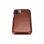 Icarer bőr flip cover borító - iPhone 11 - kakaóbarna