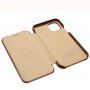 Icarer bőr flip cover borító - iPhone 11 - kakaóbarna