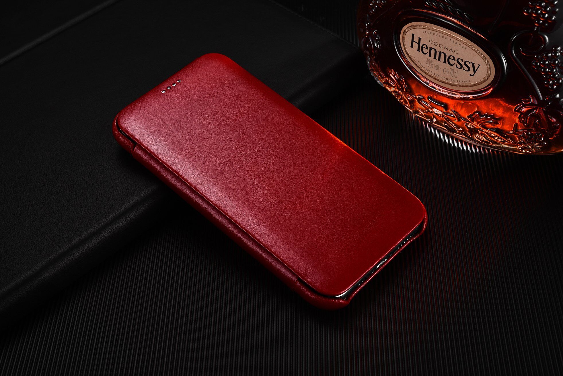 Icarer bőr flip cover borító - iPhone 11 - kakaóbarna
