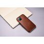 Icarer bőr flip cover borító - iPhone 11 Pro Max - kakaóbarna