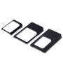 Nano SIM-kártya csökkentése a Micro SIM-re és standard SIM-re + csökkentése Micro SIM standard SIM kártyára - fekete