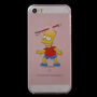 Átlátszó fedél iPhone 5 / 5S / SE (2016) készülékre - megrémült Bart Simpson