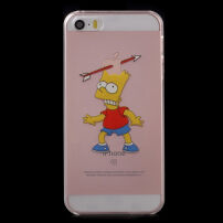 Átlátszó fedél iPhone 5 / 5S / SE (2016) készülékre - megrémült Bart Simpson