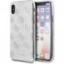 Guess 4G Solid Glitter csillogó tok - iPhone X / XS - ezüst