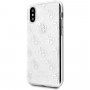 Guess 4G Solid Glitter csillogó tok - iPhone X / XS - ezüst