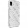 Guess 4G Solid Glitter csillogó tok - iPhone X / XS - ezüst