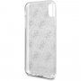 Guess 4G Solid Glitter csillogó tok - iPhone X / XS - ezüst