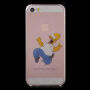 Átlátszó fedél iPhone 5 / 5S / SE (2016) készülékre - tébolyult Homer Simpson