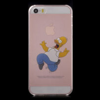 Átlátszó fedél iPhone 5 / 5S / SE (2016) készülékre - tébolyult Homer Simpson