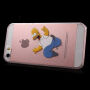 Átlátszó fedél iPhone 5 / 5S / SE (2016) készülékre - tébolyult Homer Simpson