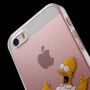 Átlátszó fedél iPhone 5 / 5S / SE (2016) készülékre - tébolyult Homer Simpson
