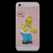 Átlátszó fedél iPhone 5 / 5S / SE (2016) készülékre - ideges Homer Simpson