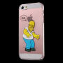 Átlátszó fedél iPhone 5 / 5S / SE (2016) készülékre - ideges Homer Simpson