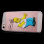 Átlátszó fedél iPhone 5 / 5S / SE (2016) készülékre - ideges Homer Simpson