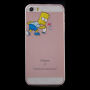 Átlátszó fedél iPhone 5 / 5S / SE (2016) készülékre - Bart Simpson a festékszórós