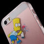 Átlátszó fedél iPhone 5 / 5S / SE (2016) készülékre - Bart Simpson a festékszórós