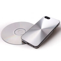 Műanyag fedél CD felülettel iPhone 5 / 5S / SE (2016) készülékre - ezüst