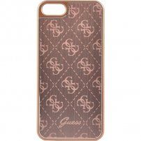 Guess 4G Aluminium tok - iPhone 5 / 5S / SE (2016) - rózsaszín-arany