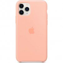 Apple szilikon tok - iPhone 11 Pro Max - grapefruit rózsaszín